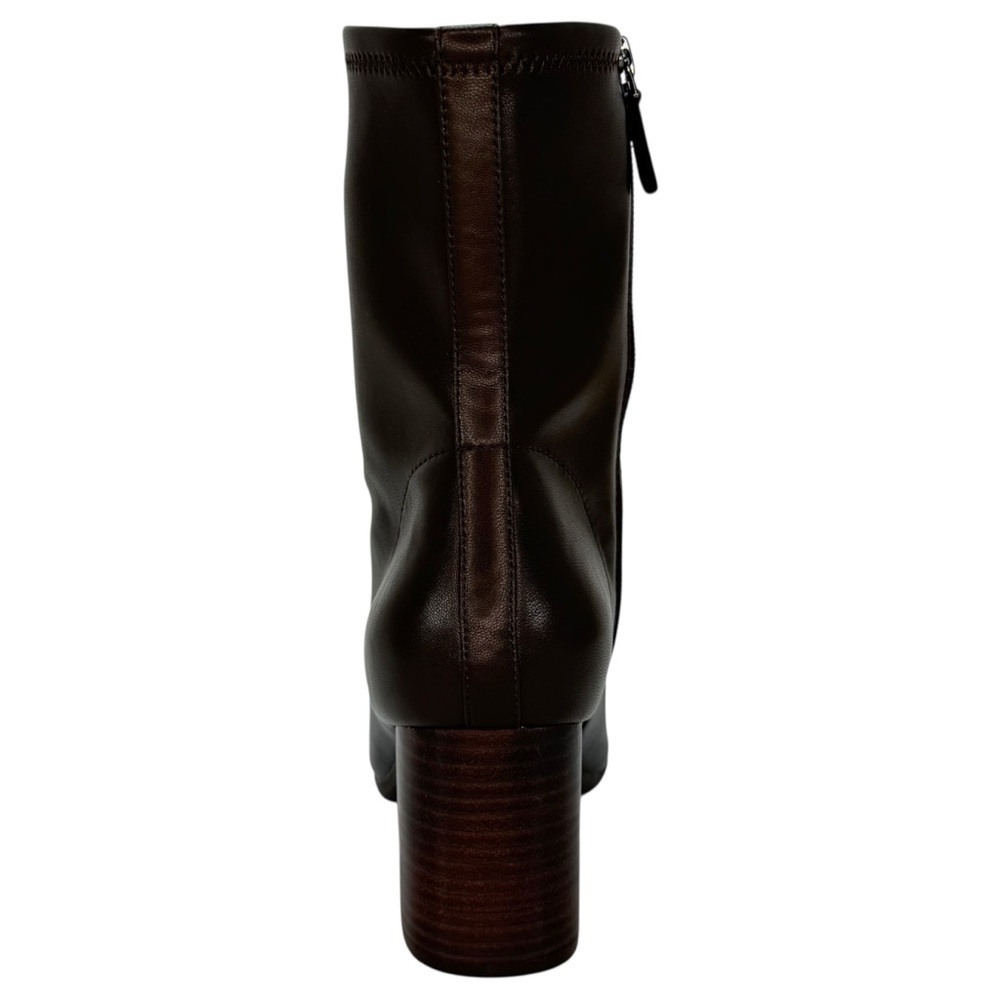 Aerosoles Miley Chocolate Brown Faux Leather Womens Ankle Booties Size 10W - Picture 4 of 14